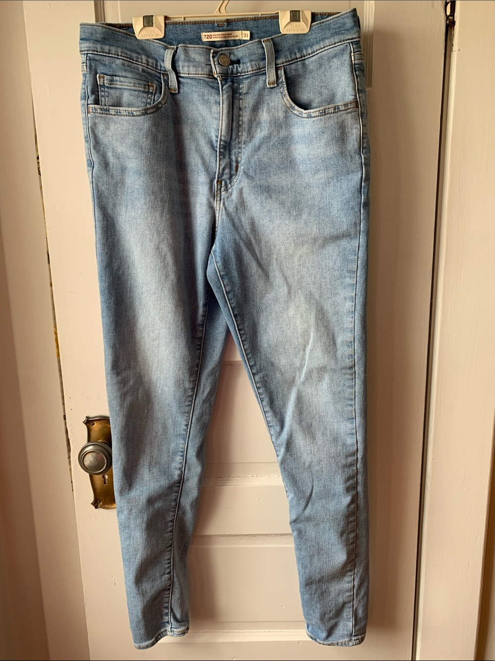Levi's 720 High-Rise Super Skinny Jeans in Light Blue